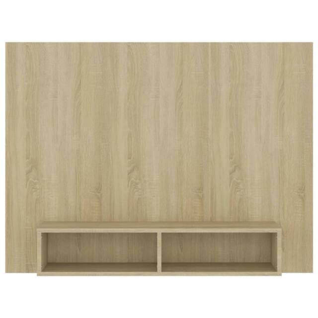 Berkfield Home Wall TV Cabinet Sonoma Oak 120x23.5x90 cm Engineered Wood in Tan - image 1