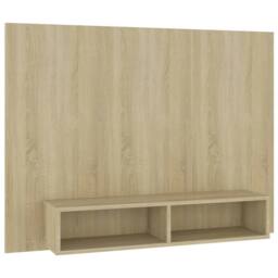 Berkfield Home Wall TV Cabinet Sonoma Oak 120x23.5x90 cm Engineered Wood in Tan - thumbnail 3
