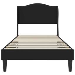 Berkfield Home Bed Frame with Headboard Black 90 x 190 cm Faux Leather - thumbnail 4