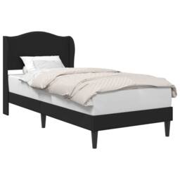 Berkfield Home Bed Frame with Headboard Black 90 x 190 cm Faux Leather - thumbnail 2