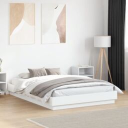 Berkfield Home Bed Frame without Mattress White 120x190 cm Small Double - thumbnail 1