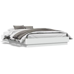 Berkfield Home Bed Frame without Mattress White 120x190 cm Small Double - thumbnail 2