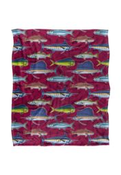 JQ Licensing Saltfish Fishing Pattern Silky Touch Super Soft Throw Blanket 152 X 127 cm in White - thumbnail 1