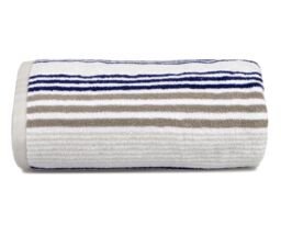 Allure Bath Fashions Merlin Striped Bath Towel - 100% Cotton in Navy - thumbnail 1