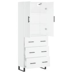 Berkfield Home Highboard White 69.5x34x180 cm Engineered Wood - thumbnail 4