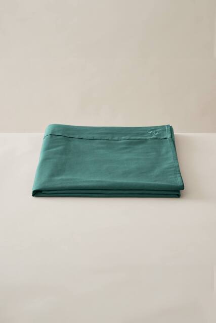 Ted Baker 'TB Plain Dye' Cotton Sateen Flat Sheet in Dark Green - Size: Super King - image 1