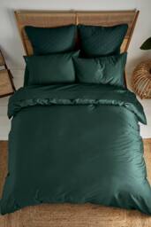 Ted Baker 'TB Plain Dye' Cotton Sateen Flat Sheet in Dark Green - Size: Super King - thumbnail 4
