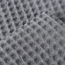 Allure Bath Fashions Hotel Waffle Cushion Covers Two Pack in Dark Grey - Size: 65 cm x 65 cm - thumbnail 3