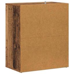 Berkfield Home Shoe Cabinet Old Wood 60x35x70 cm Engineered Wood in Brown - Size: 60 x 35 x 70 cm - thumbnail 7