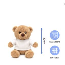 Uniqueful Personalised Teddy Bear Toy T-Shirt Any Message Birthday in Brown - thumbnail 4