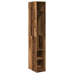 Berkfield Home Wardrobe Old Wood 30x50x200 cm Engineered Wood in Brown - Size: 30 x 50 x 200 cm - thumbnail 2
