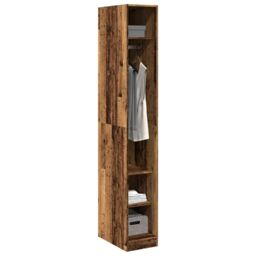 Berkfield Home Wardrobe Old Wood 30x50x200 cm Engineered Wood in Brown - Size: 30 x 50 x 200 cm - thumbnail 3