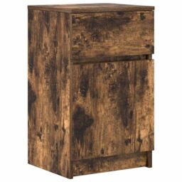 Berkfield Home Bedside Cabinets 2 pcs Smoked Oak 39x35x65 cm Engineered Wood - Size: 39 x 35 x 65 cm - thumbnail 5