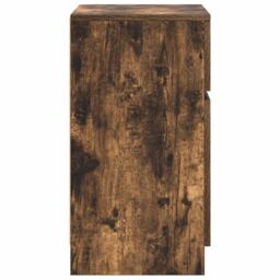 Berkfield Home Bedside Cabinets 2 pcs Smoked Oak 39x35x65 cm Engineered Wood - Size: 39 x 35 x 65 cm - thumbnail 8
