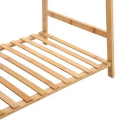 VOGREX Bamboo Corner Garment Rack Open Wardrobe Shoe Bag Shelf in Beige - thumbnail 5