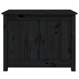 Berkfield Home Coffee Table Black 71x49x55 cm Solid Wood Pine - Size: 71 x 49 x 55 cm - thumbnail 6