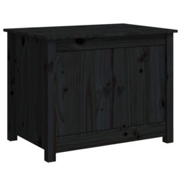 Berkfield Home Coffee Table Black 71x49x55 cm Solid Wood Pine - Size: 71 x 49 x 55 cm - thumbnail 2