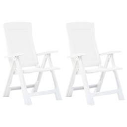 Berkfield Home Garden Reclining Chairs 2 pcs Plastic White