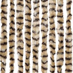 Berkfield Home Soft Fly Curtain Beige & Brown 100x200 cm Chenille - thumbnail 5