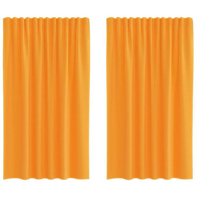 Berkfield Home Voile Curtains with Rod Pockets 2 pcs Orange - image 1