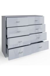 FWStyle Chilton Grey Gloss 8 Drawer Chest (H) 77cm (W) 114cm (D) 40cm - thumbnail 5