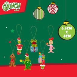 VFM e-Store Grinch Christmas Tree Hanging 3D Decoration 6.5 x 4cm Variety 6 Pack - Size: 6.5 x 4 cm - thumbnail 2