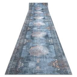 RugsX Anti-Slip Lotus Runner in Grey - Size: 80 cm x 430 cm - thumbnail 1