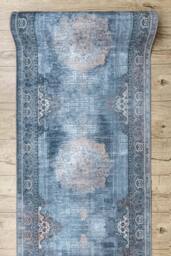 RugsX Anti-Slip Lotus Runner in Grey - Size: 80 cm x 430 cm - thumbnail 4