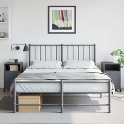 Berkfield Home Bedside Cabinets 2 pcs Anthracite 36x39x59 cm Steel in Black - Size: 36 x 39 x 59 cm - thumbnail 3