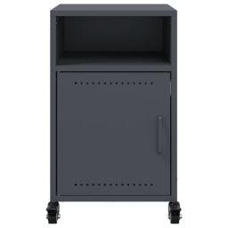 Berkfield Home Bedside Cabinets 2 pcs Anthracite 36x39x59 cm Steel in Black - Size: 36 x 39 x 59 cm - thumbnail 5