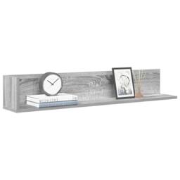 Berkfield Home Wall Shelves 2 pcs Grey Sonoma 100x16.5x16.5 cm Engineered Wood - thumbnail 2
