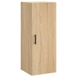 Berkfield Home Highboard Sonoma Oak 34.5x34x180 cm Engineered Wood in Light Tan - thumbnail 7