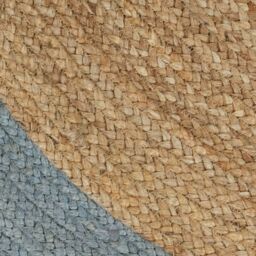 Berkfield Home Handmade Rug Jute with Olive Green Border 120 cm - Size: 100 cm diameter - thumbnail 4