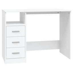 Berkfield Home Desk with Drawers White 102x50x76 cm Engineered Wood - Size: 102 x 50 x 76 cm - thumbnail 2