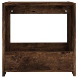 Berkfield Home Side Table Smoked Oak 50x26x50 cm Engineered Wood in Brown - Size: 50 x 26 x 50 cm - thumbnail 4