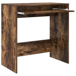 Berkfield Home Modern Computer Desk Smoked oak Particle board Compact Simple in Brown - thumbnail 5