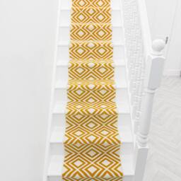 runrug Stair Runner Carpet for Staircases - Soft & Comfy, 9mm - 'Kilim' in Light Beige - Size: 60 cm x 450 cm - thumbnail 4