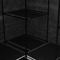 Berkfield Home Corner Wardrobe Black 130x87x169 cm - Size: 130 x 87 x 169 cm - thumbnail 6