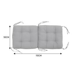Kelvenix High Back Cushion Pad Garden light grey - Size: 100 cm x 190 cm - thumbnail 2