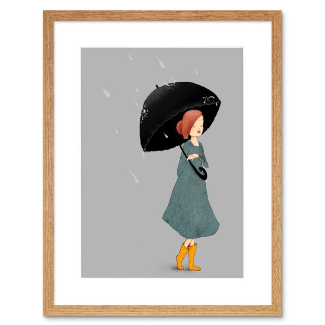 "Artery8 Wall Art Print in Rain Art Framed 9x7 inch in Beige - Size: W7"" x H9""" - image 1