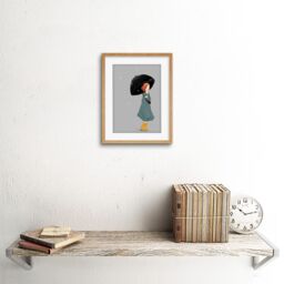 "Artery8 Wall Art Print in Rain Art Framed 9x7 inch in Beige - Size: W7"" x H9""" - thumbnail 2