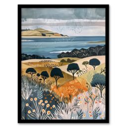 "Artery8 Black Isle Cromarty Scottish Highlands Painting Framed Art Print - Size: W12"" x H16""" - thumbnail 1