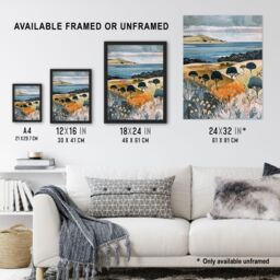 "Artery8 Black Isle Cromarty Scottish Highlands Painting Framed Art Print - Size: W12"" x H16""" - thumbnail 3