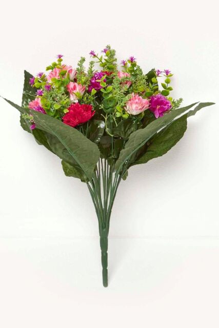 Homescapes Multi Colour Artificial Chrysanthemum Flower Bouquet Arrangement in Pink - image 1
