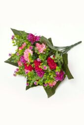 Homescapes Multi Colour Artificial Chrysanthemum Flower Bouquet Arrangement in Pink - thumbnail 3