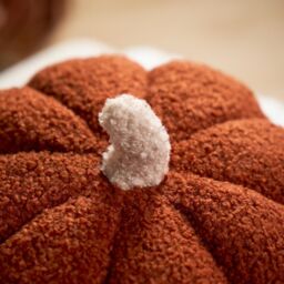 OHS Pumpkin Sofa Cushion Soft Fleece Filled Autumn Plush Home Decor Plump in Burnt Orange - thumbnail 3