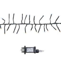 Samuel Alexander 25m 2000 LED Christmas Cluster String Lights with Timer in White & Warm White - thumbnail 8