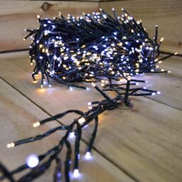 Samuel Alexander 25m 2000 LED Christmas Cluster String Lights with Timer in White & Warm White - thumbnail 3