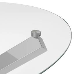 Lemon Pavilion Furniture Capri Dining Table - Glass/Metal - Clear/Silver - Flat Packed in Clear - thumbnail 4