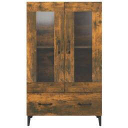 Berkfield Home Highboard Smoked Oak 70x31x115 cm Engineered Wood in Brown - Size: 70 x 31 x 115 cm - thumbnail 5